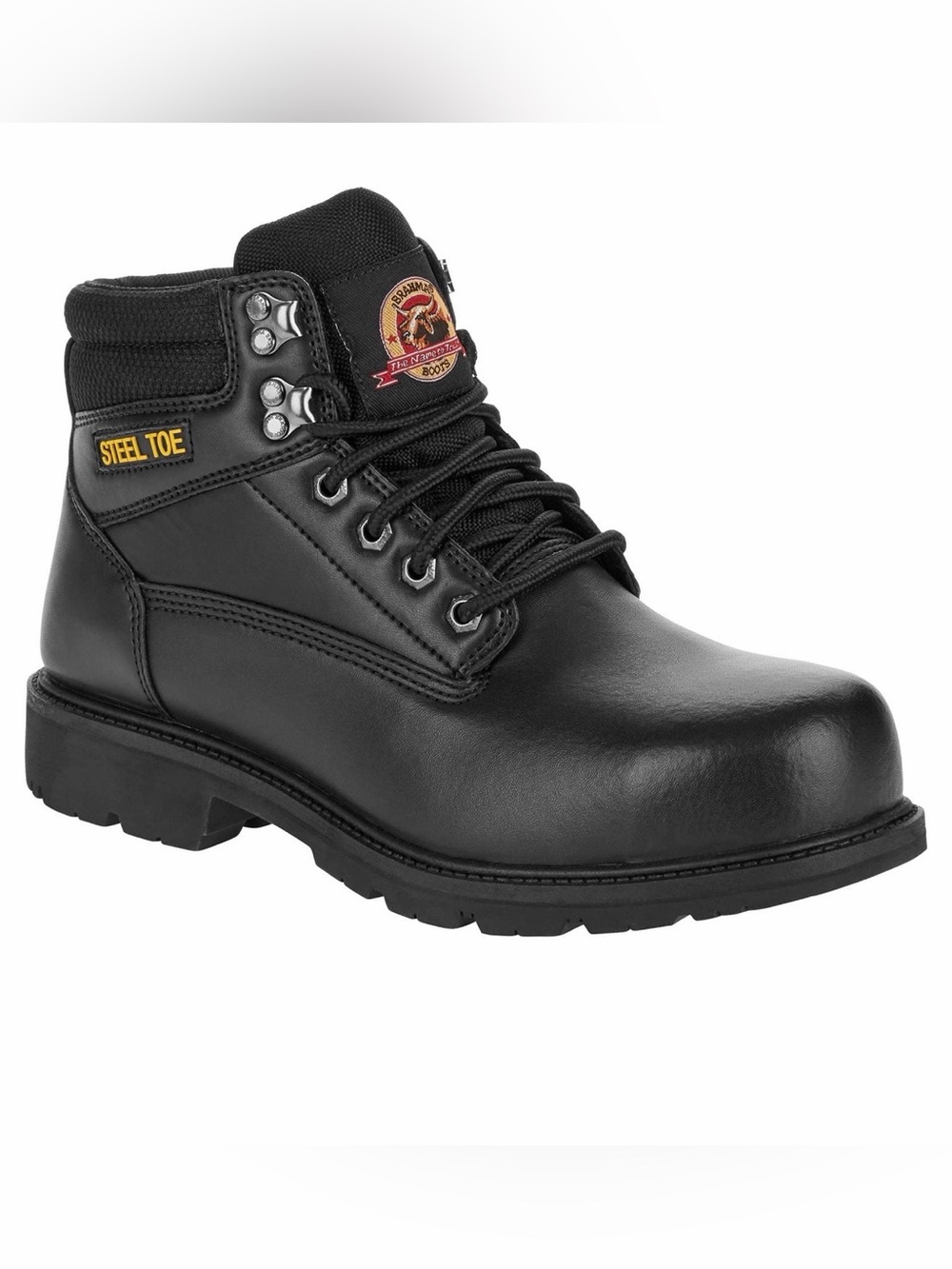 💜 Brahma Mens Gus Wide Width 6" Steel Toe Work Boots Size:7WideWidth